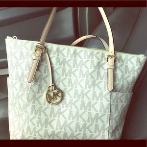 Michael Kors (MK) White logo purse